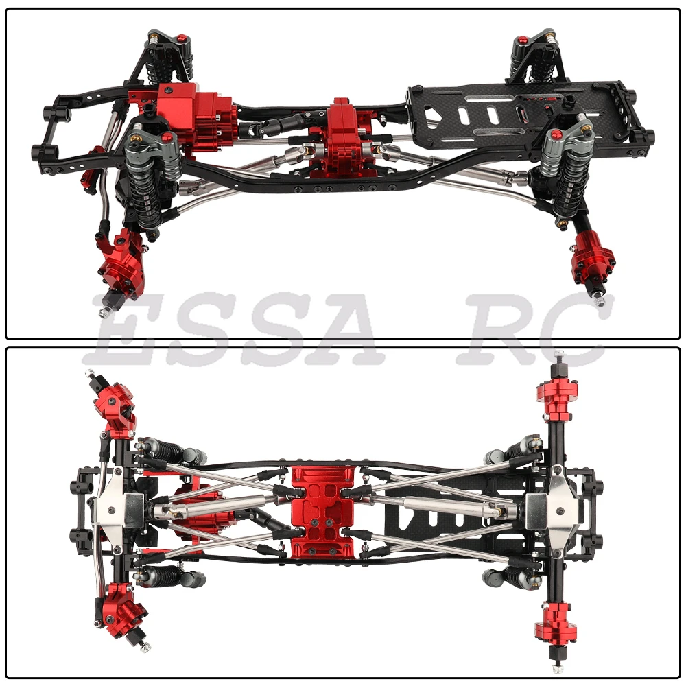 Telaio telaio interamente in metallo per il 1/10 SCX10 II RC modello di auto simulazione arrampicata aggiornamento Kit Refit per auto parti di