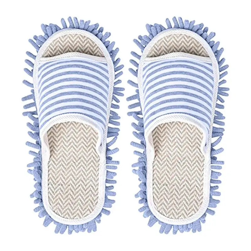 1Pair Mop Slippers Shoes Cover Reusable Dust Mops For Women Washable Mop Socks For Foot Floor Dust Dirt Hair Cleaner For Kitchen