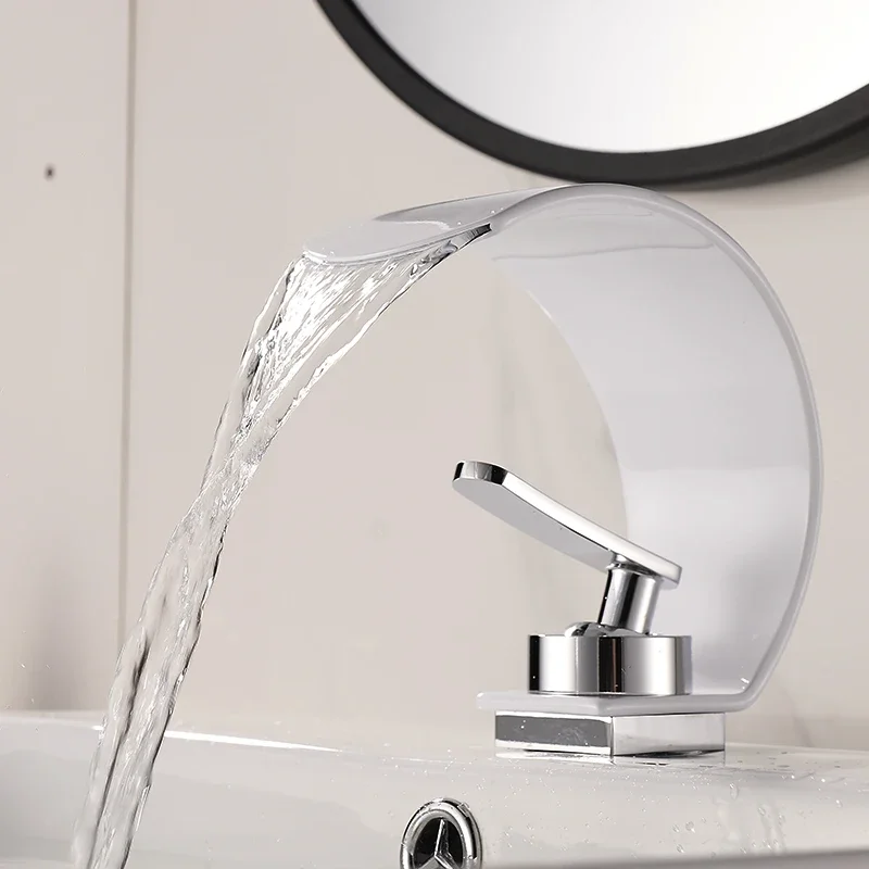 

C-type waterfall faucet washbasin hot and cold creative personalized bathroom sink wash toilet faucet household