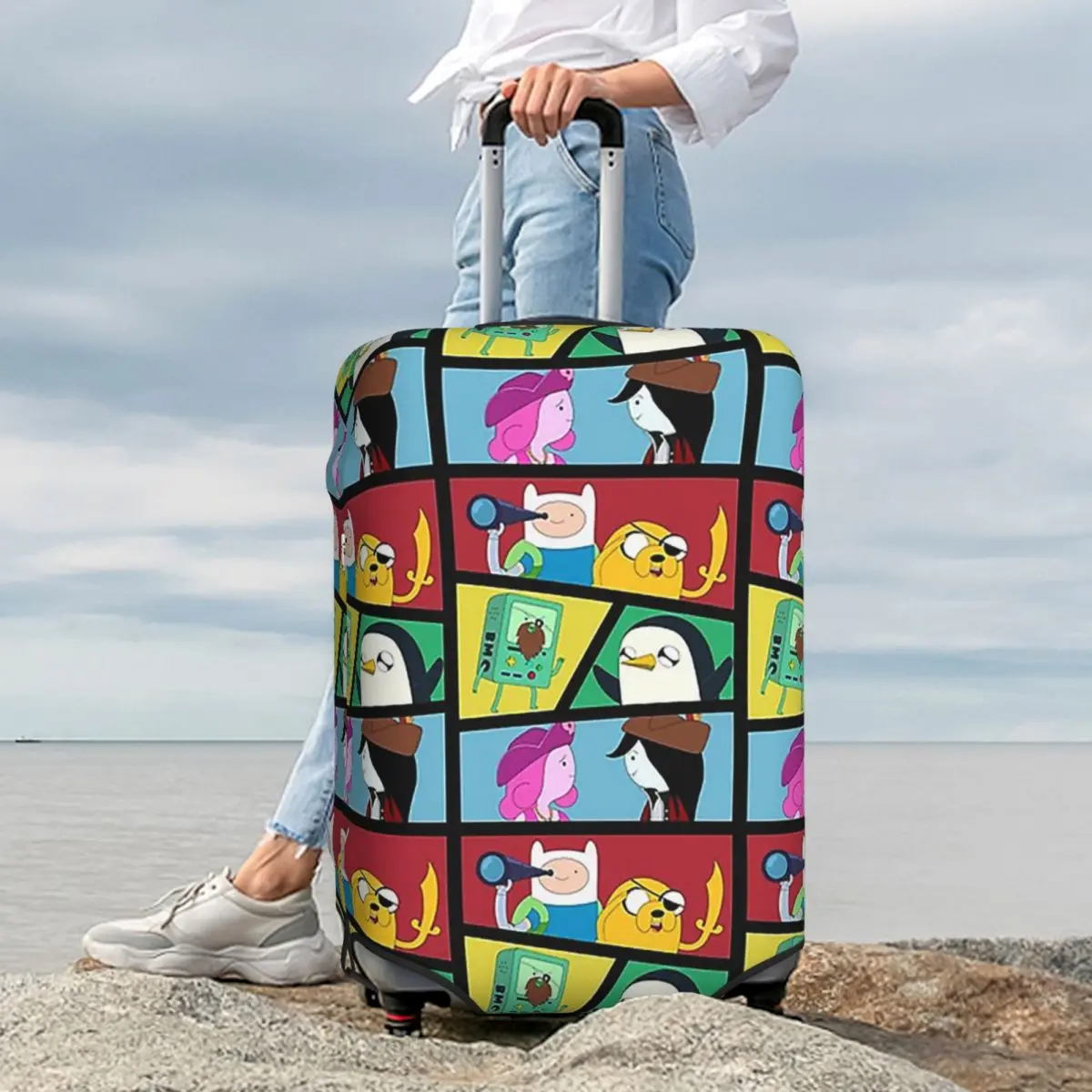 

Чехол для чемодана «Время приключений», пираты, защитные эластичные защитные чехлы для дорожного багажа на 18-32 дюймов