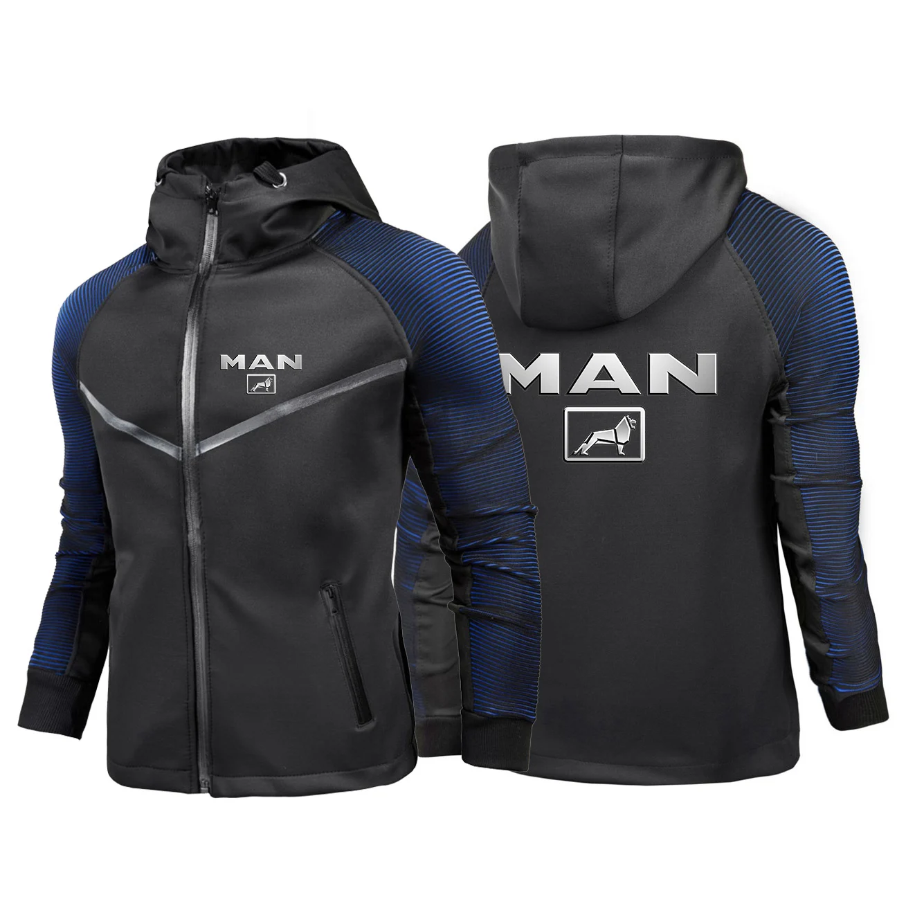 

2024 Truck Man Car Logo Men Spring and Autumn New Racing Suit Hooded Zipper Jacket Sports Printing Comfortable Casual Tops