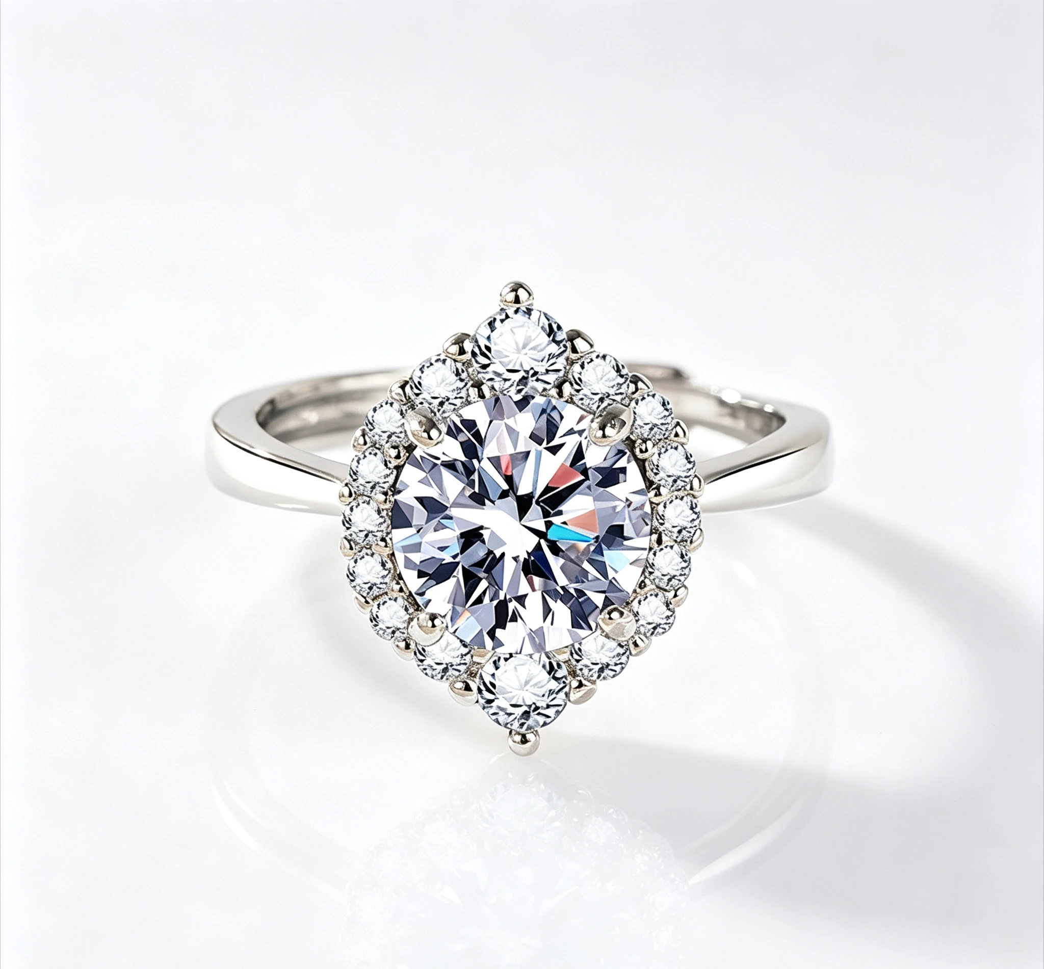 Princess TK's best-selling product is featured in a live stream on Douyin. It's a 2-carat moissanite women's ring.