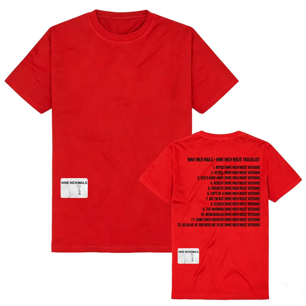 Nine Inch Noize Tracklist Tees Nine Inch Nails Boys Noize T-shirts d'été unisexes Streetwear col rond à manches courtes en coton