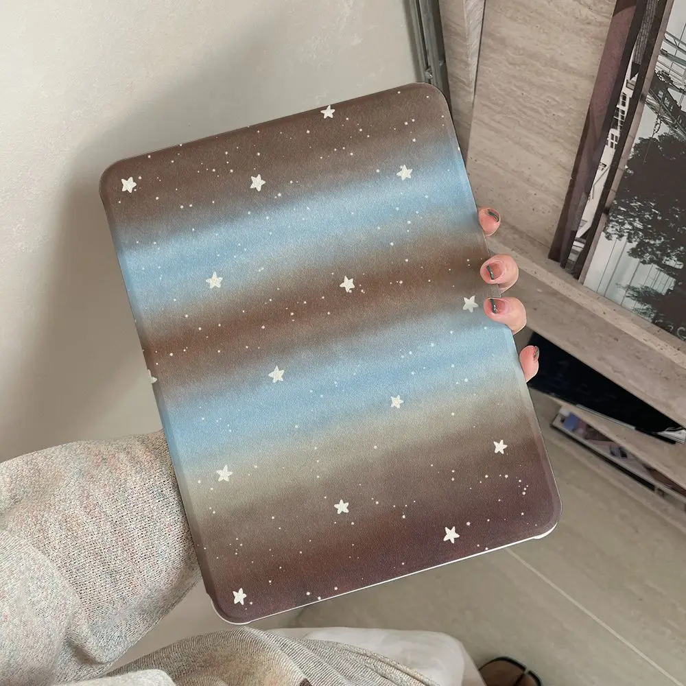 Korean Retro Star River Dog Sticker For iPad Pro Air 13'' 11'' M5 M4 M3 M2 2 1 11th A16 12.9'' 10 9 8 Th Mini 7 6 5 4 Case