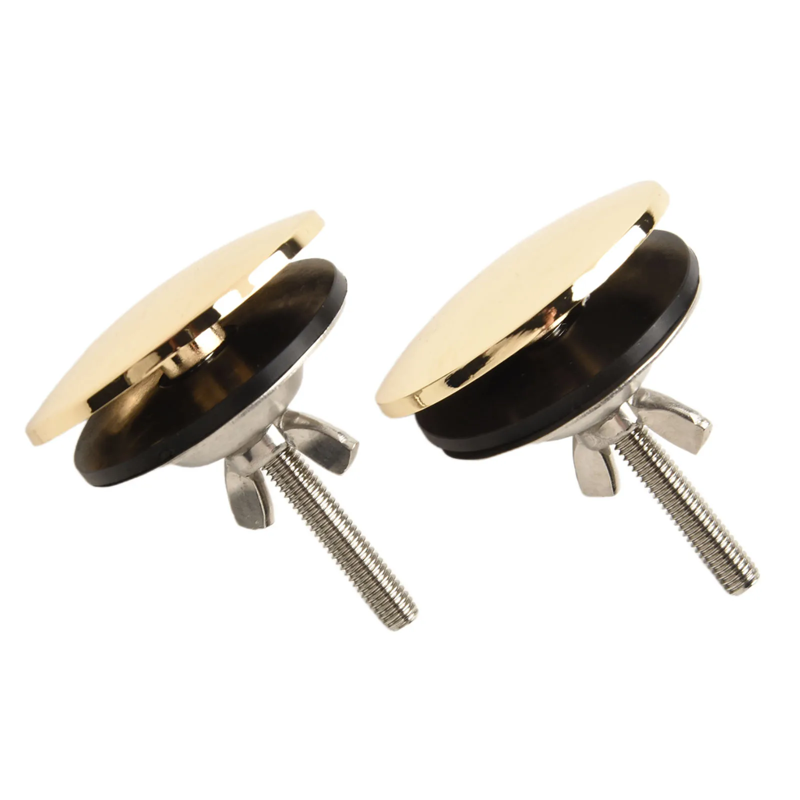 

Комплект из 2 заглушек для сливного отверстия раковины, цинковый сплав, с резьбовым креплением из нержавеющей стали, для монтажных отверстий 49 мм на кухонной раковине