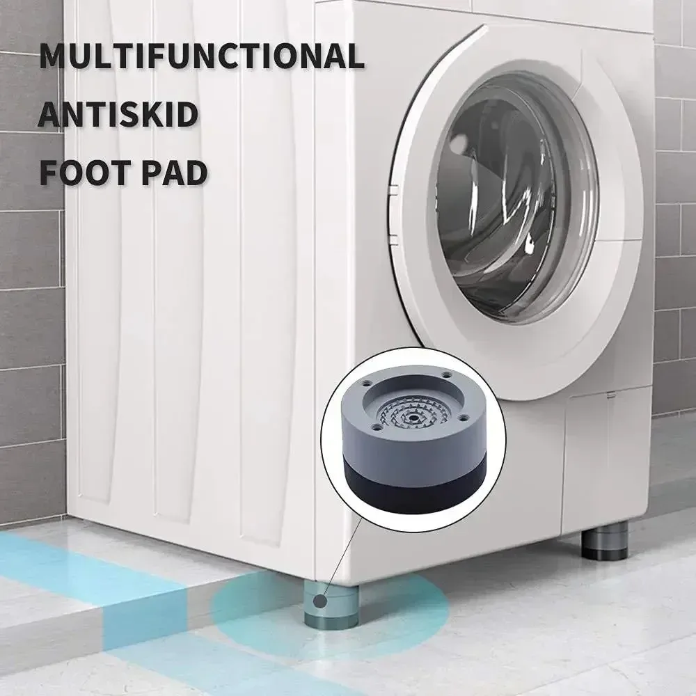 4Pcs Anti Slip Washer Anti Vibration Feet Pad Shock-absorbing Heightening Washing Machine Foot Pad Silent Dampers