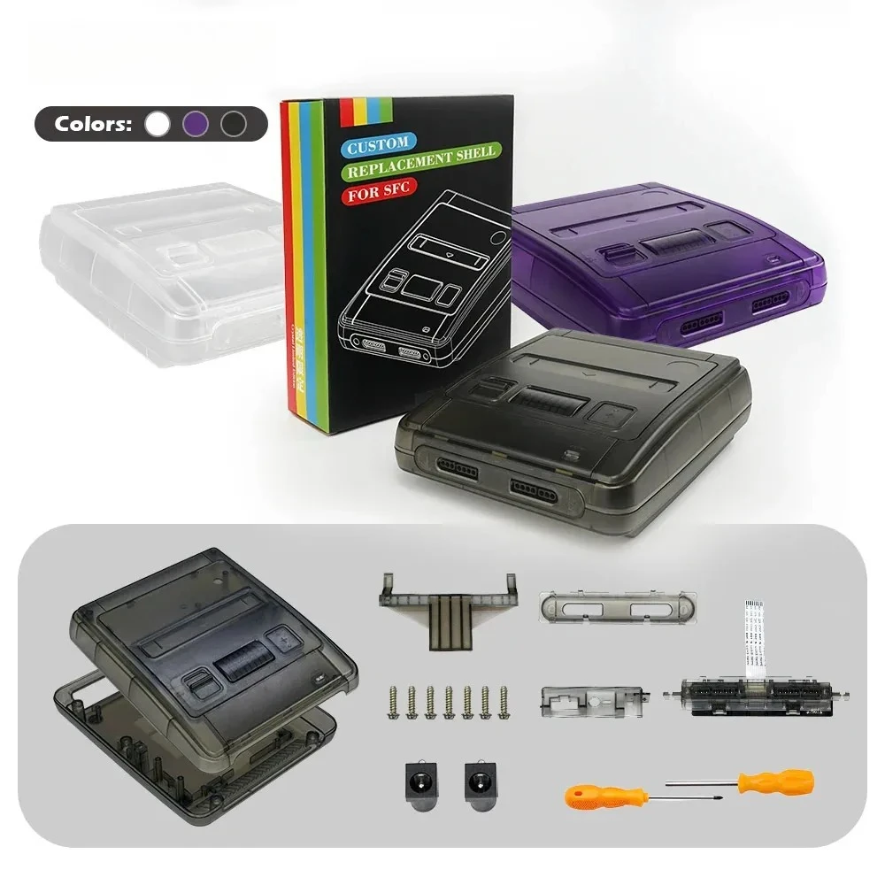 

For SFC Replacement Shell For Super Famicom Shell Case Translucent Box For SFC Cover Gaming Accessories