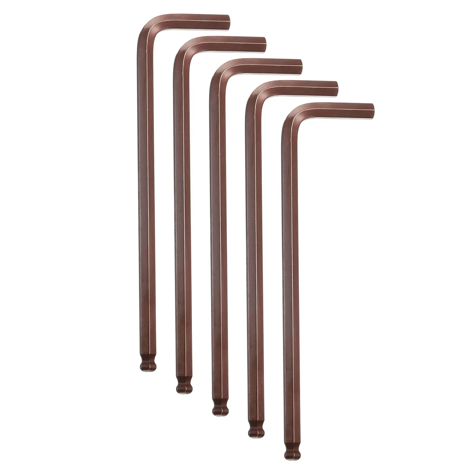 1/2/5pcs Ball End Hex Key Wrench S2 Steel Long Arm L-Shape Hexagon Wrenches Repairing Tool for Home Bike Motorcycle Repair
