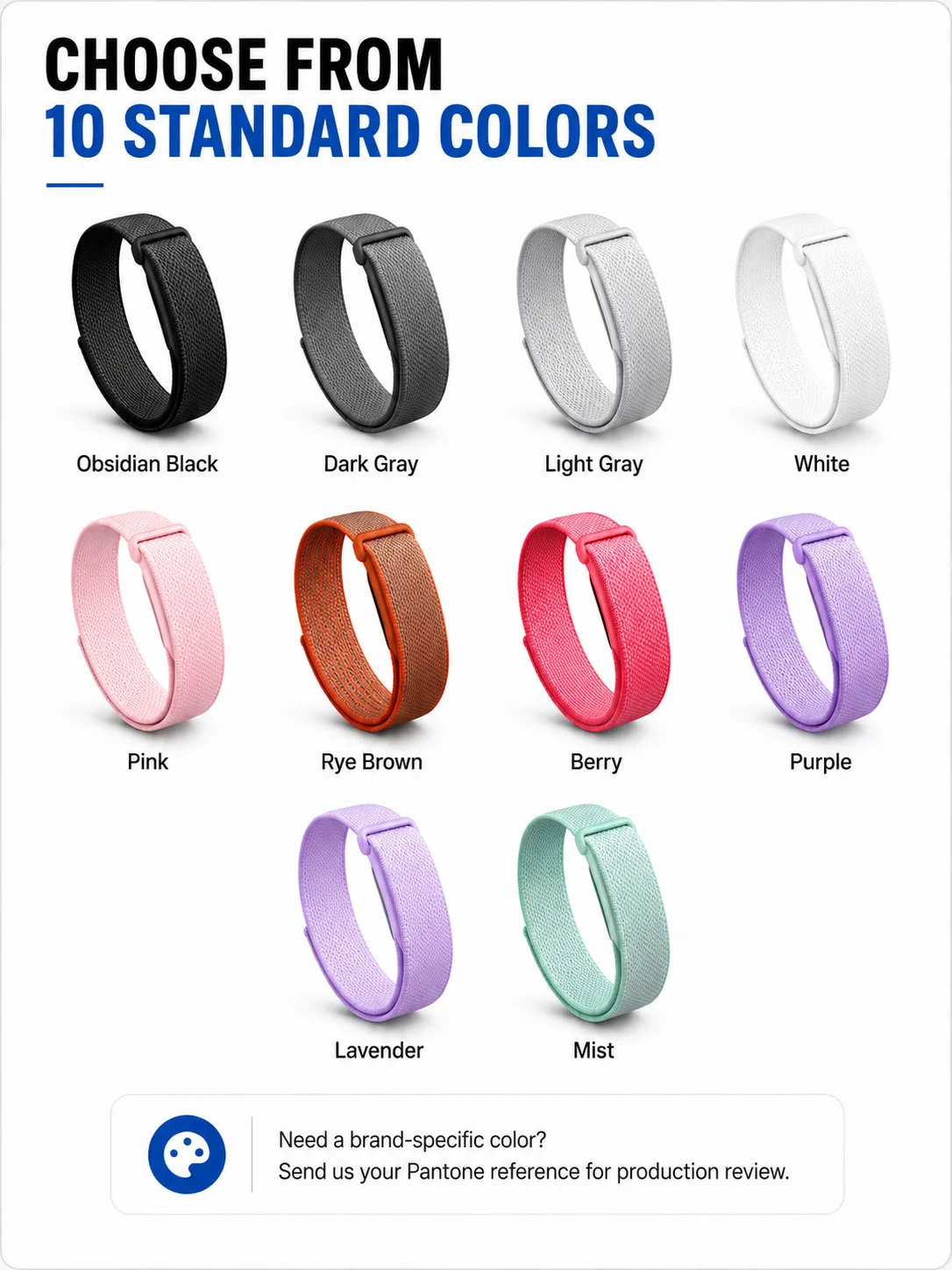 Individuelles Logo Nylon-Klettverschlussband Kompatibel mit Google Fitbit Air, OEM Gewebtes Ersatz-Armband, 3000 Stück Mindestbestellmenge – Detail 3