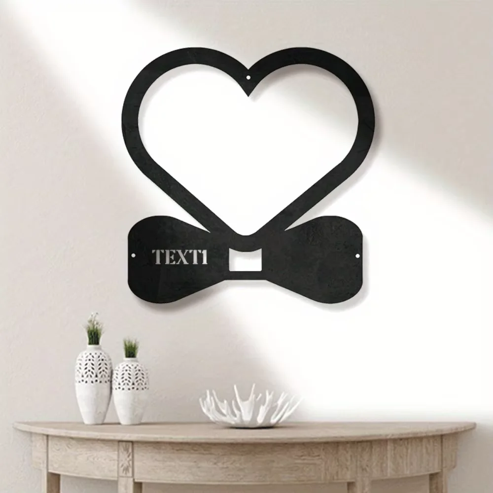 Personalized Heart Wall Decoration,Designed for Weddings,Anniversaries. Distinct Hanging Custom Sign/Wall Sculpture.For gifts.