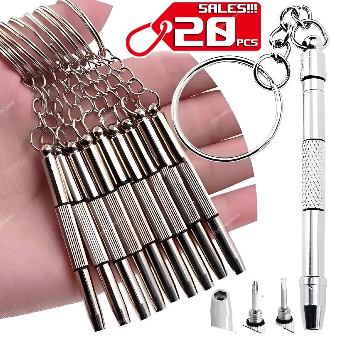 1 à 20 mini tournevis de précision 3-en-1 pour lunettes, kits de réparation multifonctions pour lunettes de soleil et montres
