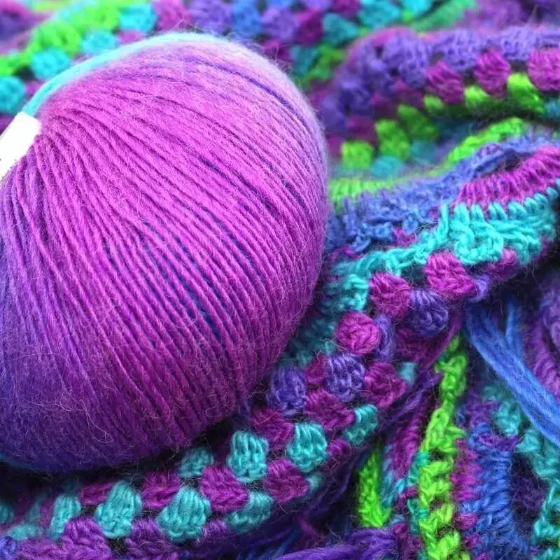 1 Rolls 50g/ball Rainbow Yarn Wool Crochet Yarn Fancy Lana Knitting Yarn Croche Laine Hand Knitting Colorful Soft Fine
