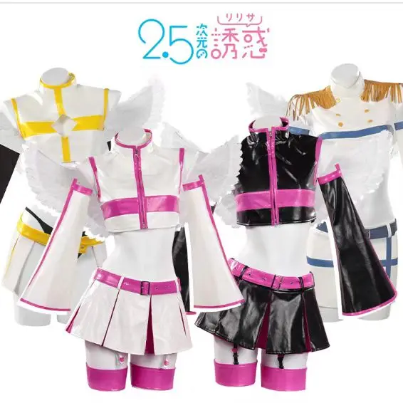 Nociel Nonoa Cosplay Anime 2.5 Dimensional Seduction Costume Nokieru Sexy Uniform SKIRTS Wing Prop Party Outfit for Woman 2025