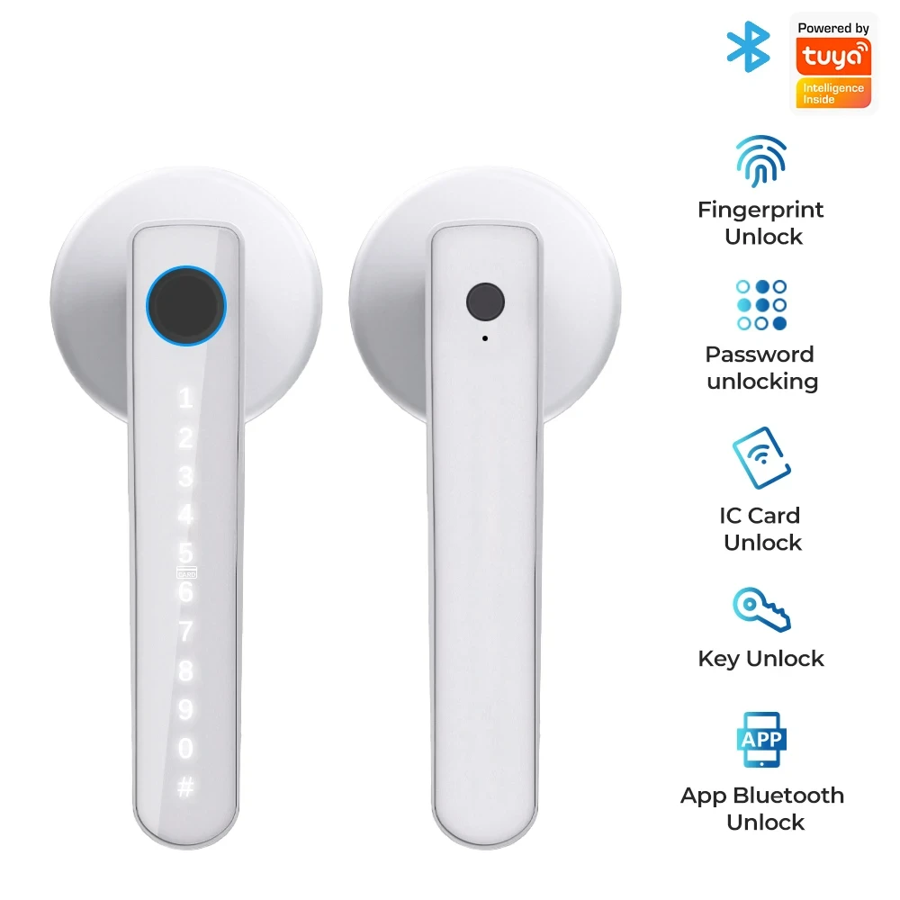 WIFI Smart Door Lock Fingerprint BLE Digital Doorlock Electronic Outdoor Lock Password/Key/IC Card/ Smart Life/ Tuya APP Unlock