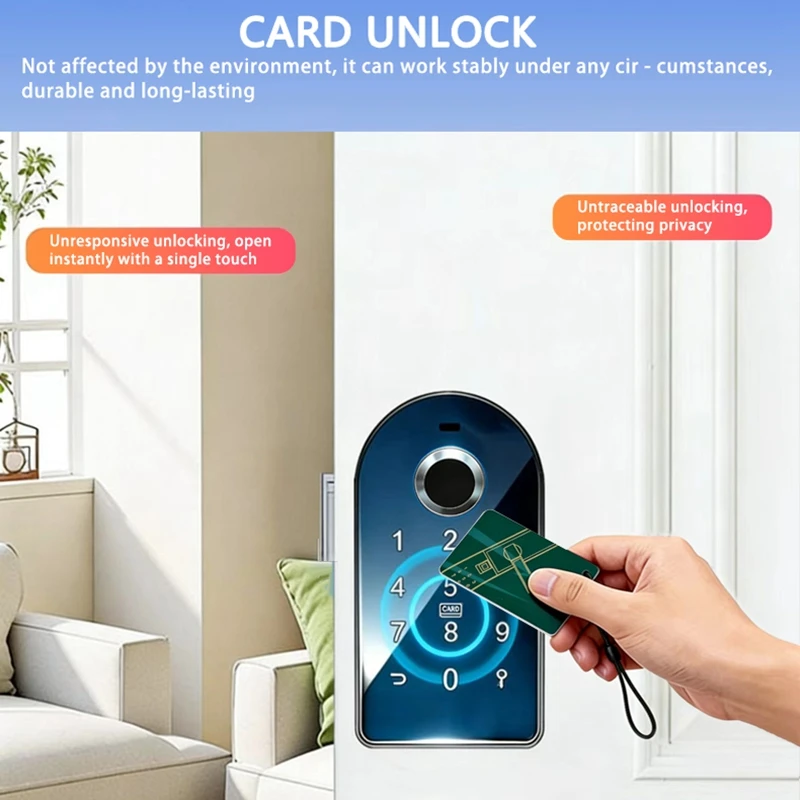EGFirtor 80MM Cylinder TTLock Bluetooth APP Smart Door Lock Fingerprint Cylinder Password Home Electronic Lock