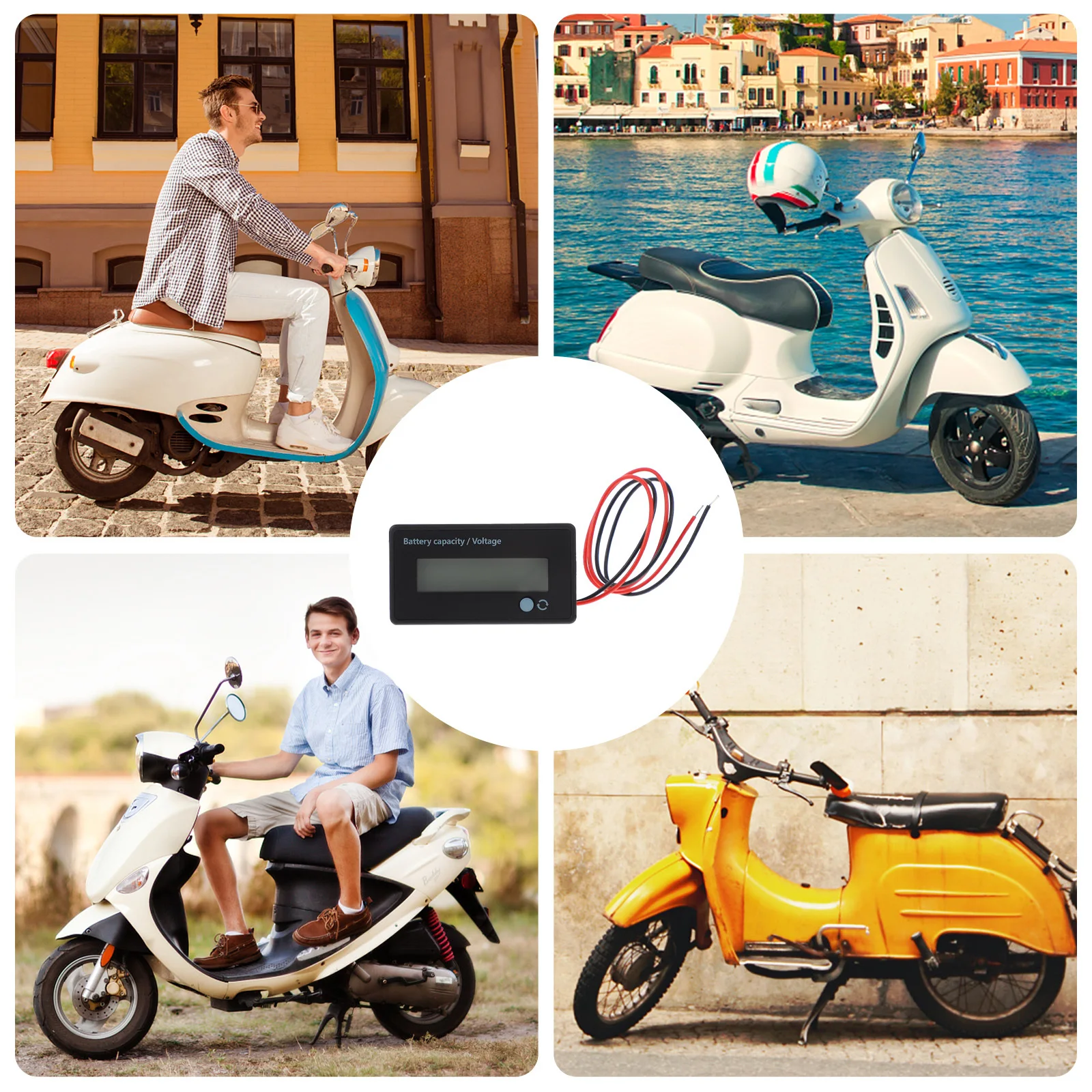 2pcs Lcd Vehicle Capacity Indicator Voltage Monitor For Vehicle Tester Tool Parts