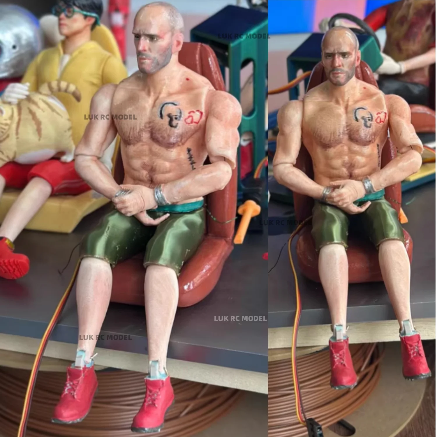 

Bald Male RCDriver Unpainted Unassebmled KIT DIY Parts for 1:14 1:16 RC Hydraulic Loader 1:10 Crawler Truck Tractor Trailer Toy
