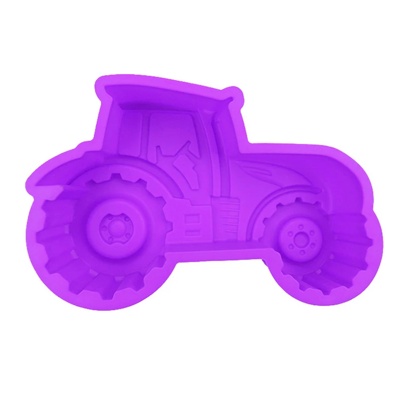 Food grade 3D Silicone Bakeware Molds Tractor Locomotive Shape Cake Fondant Baking Molds Baking Pans Moulds DIY Cake Chocolate