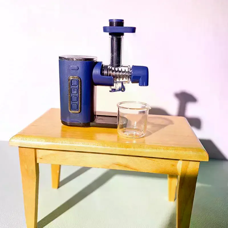 1 Set Mini Food Play Fruit Juicer Machine 1:12 Scale Dollhouse Miniature Juicer Blender Simulation Model Scene Decoration