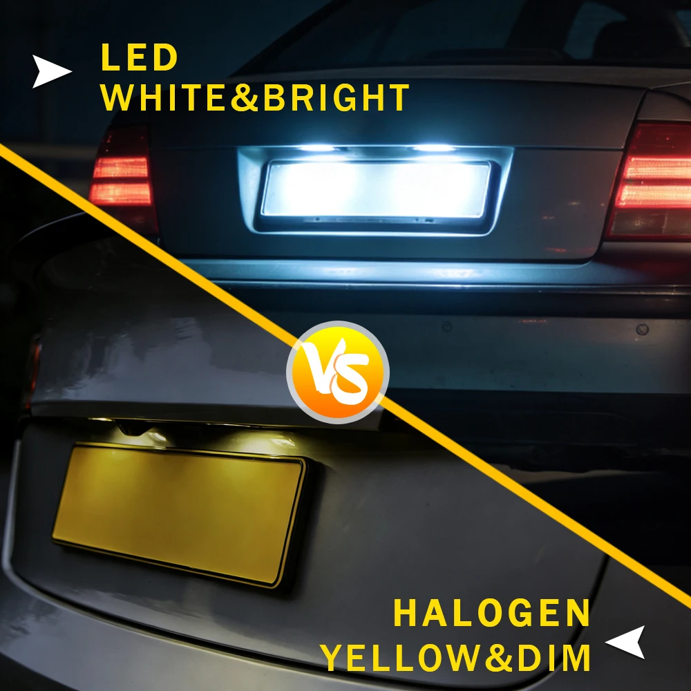 2Pcs Suitable for Mercedes-Benz LED License Plate Light X164 W164 W251 GL ML R Class 2006 2007 2008 2009-2012 LED Number Lamps