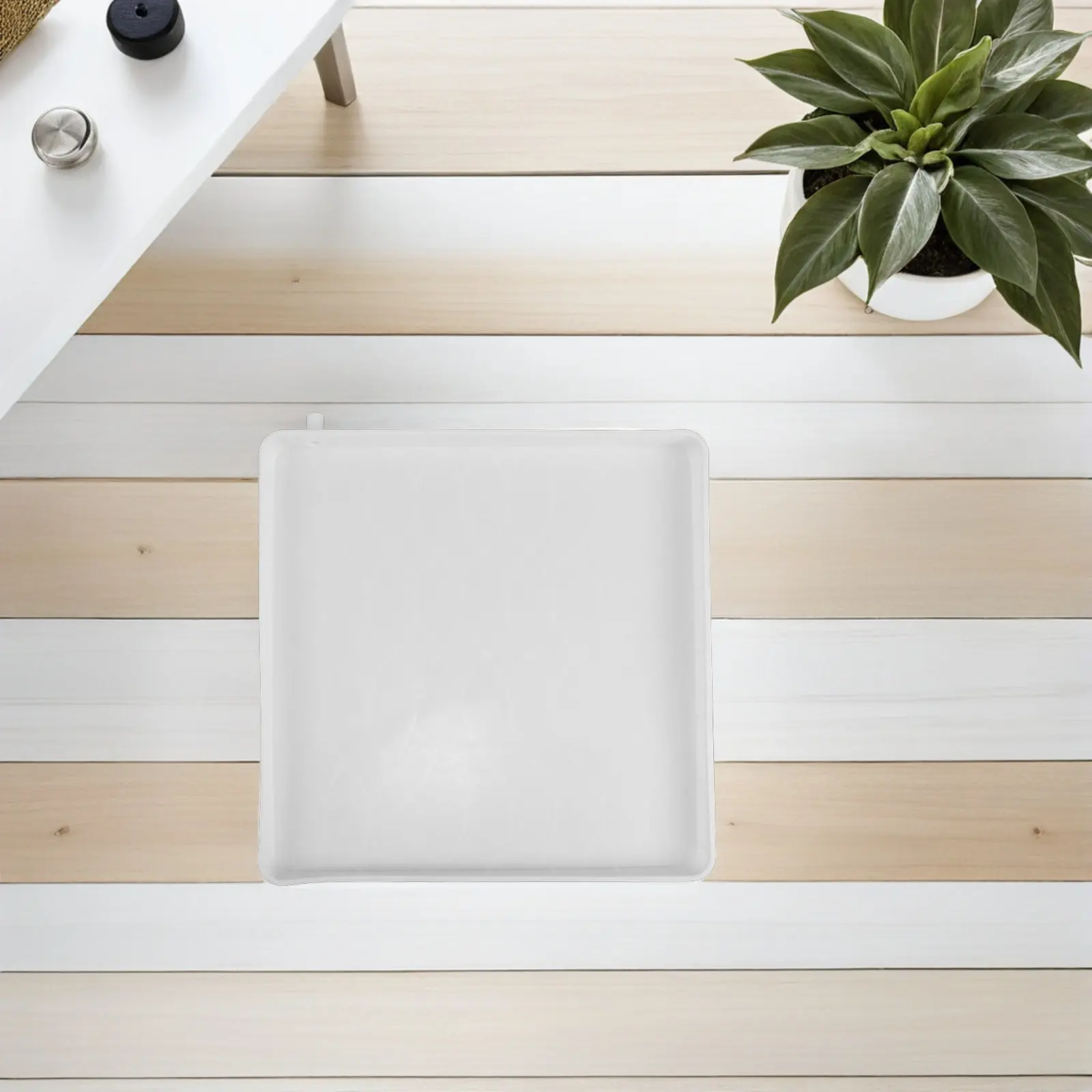 Air Conditioner Drip Tray Pan Plastic Condensate Drainage Tray Rolled Edges Side Outlet Outdoor Ac Unit Water Collector Drip
