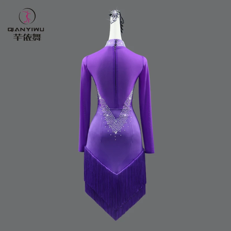 Abito da ballo latino per ragazze, abiti da ballo da donna, abito da competizione per occasioni speciali, ballo di fine anno 2025, costume da sera di scena