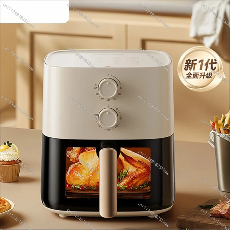 For QZG-J15M1 Air Fryer 5 Liters Without Turning Over Multi-function Micro-steam Tender Baking Double Knob Control