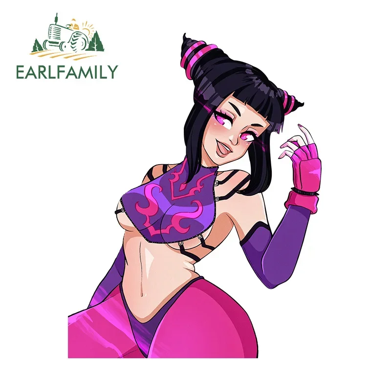

EARLFAMILY 13 см x 10,1 см, забавные автомобильные наклейки с изображением бойца-комикса, виниловые наклейки для окон, багажника, водонепроницаемые наклейки на лобовое стекло