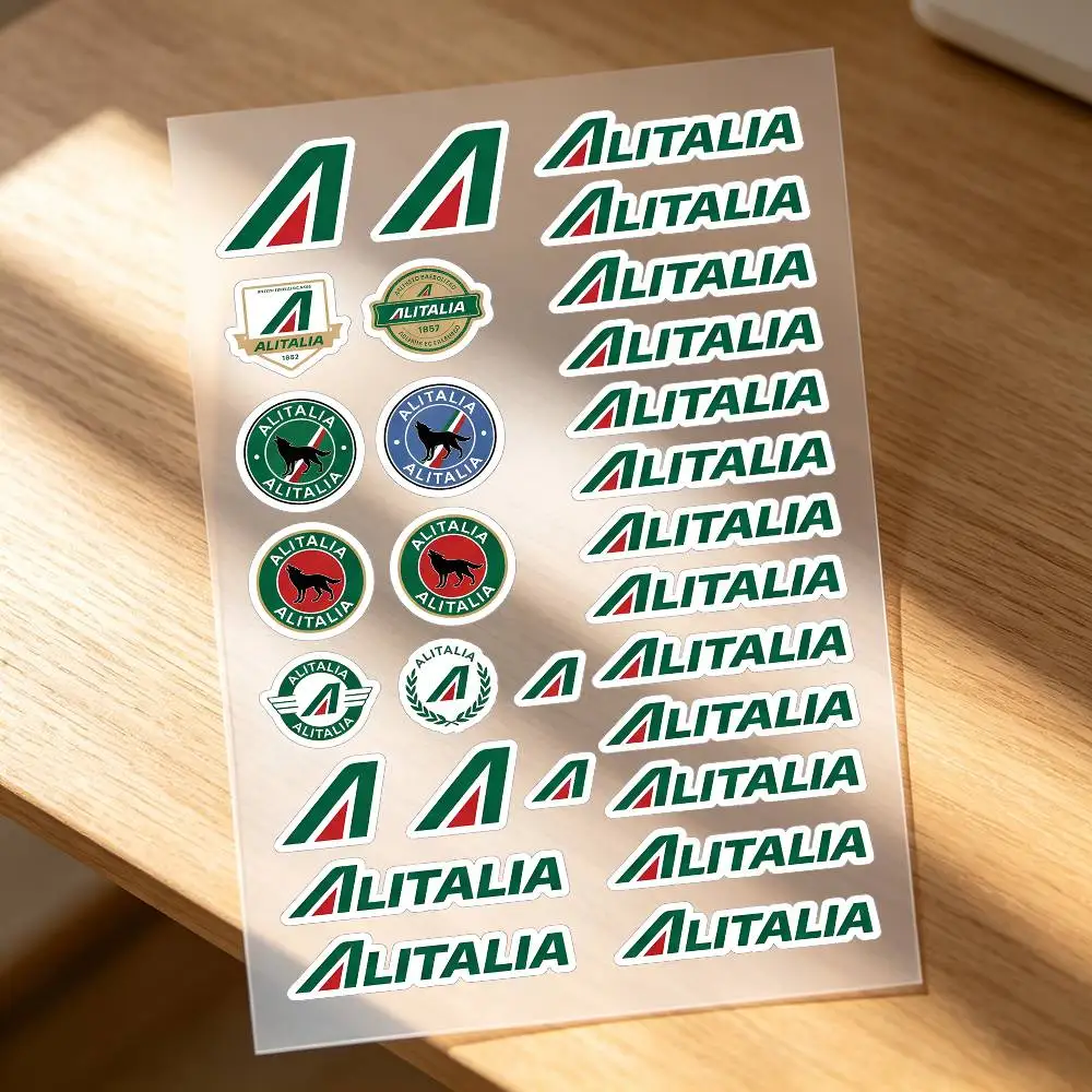 

A-Alitalia Logo Motorcycle Stickers Car Body Vinyl Stickers Laptop Wall Decals Car Modification Accessories