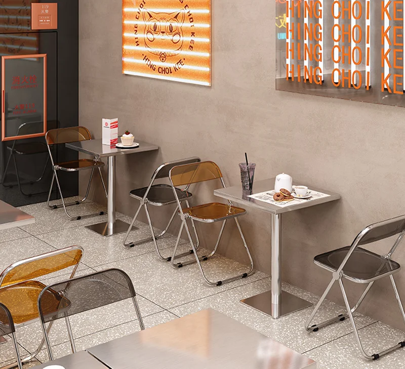 Personalizado Metal Restaurante Mesa e Cadeira Set, Fast Food, Café Bar, BBQ Booth Seating, Coffee Shop Móveis, Novo