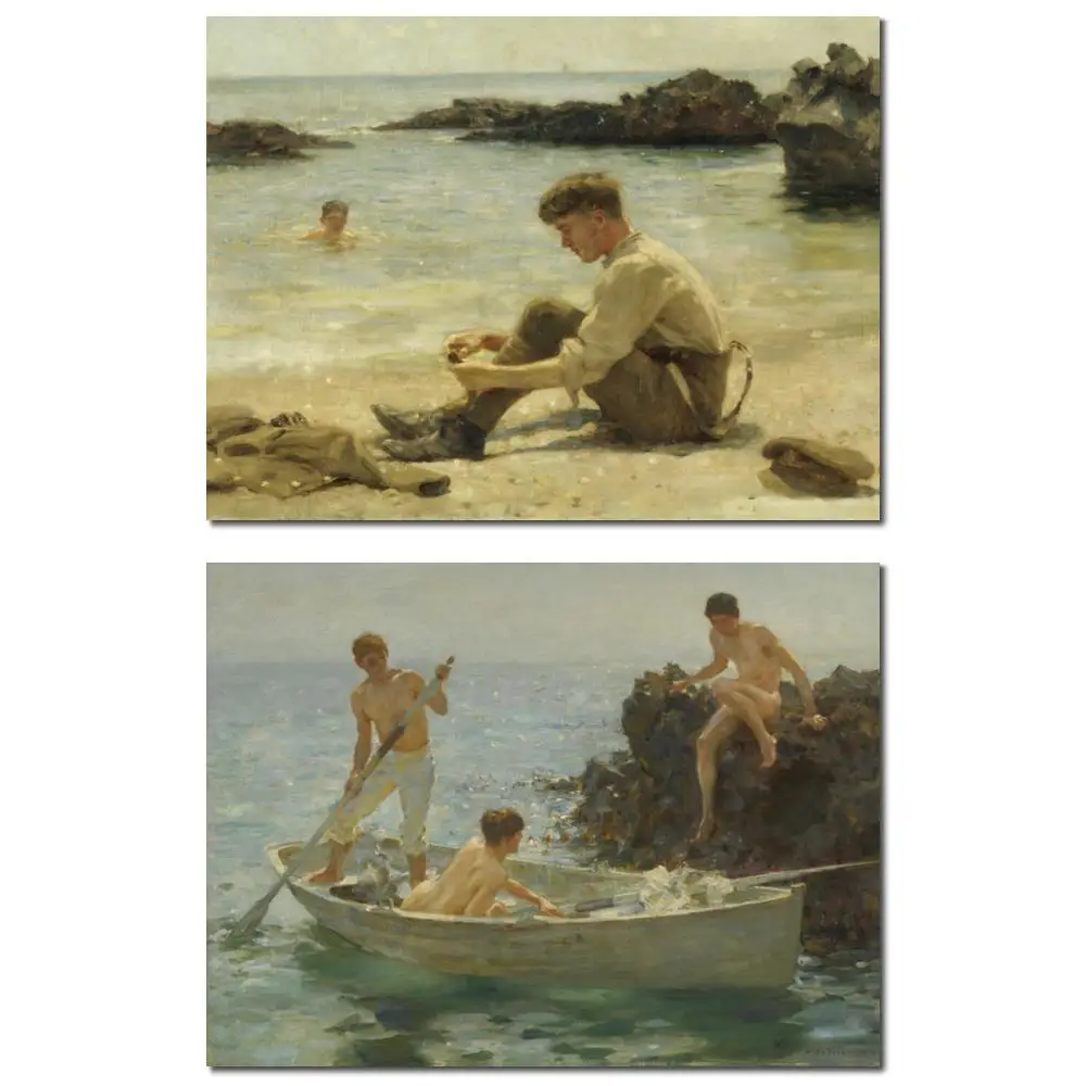 

Ручная роспись рисунок Кadet Лоуренса Новогопорта Пляж рядом Falmouth Генри Скотт Туке Масло на холсте Шедевр для стены кабинета