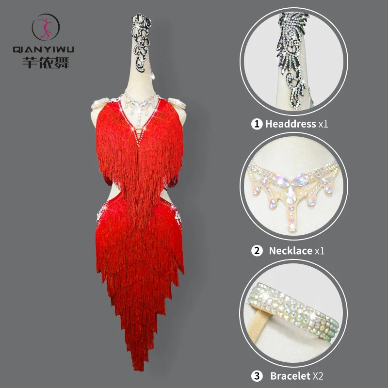 Nuevo Vestido Latino de Baile para Mujer, Traje de Cóctel, Ropa Deportiva para Fiesta, Práctica, Cabaret, Traje de Noche para Damas y Niñas  latinos falda samba danza urbana niña fiesta traje cortos lentejuelas flamenc