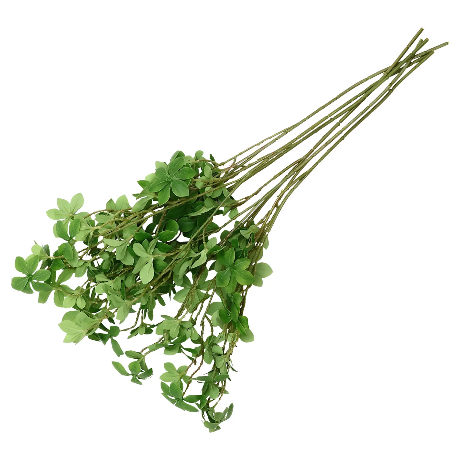 

6 Pcs Artificial Flower Decoration Green Leaves Plant Adornment Silk Decorative Branches for Vases Faux Stems Home Decor