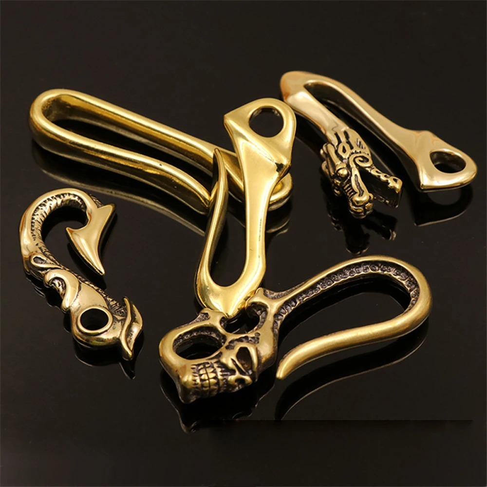 

Винтажный дизайн, дизайнерский кожаный кошелек, украшение для сумки, S-образный крючок, пряжка, череп, дракон