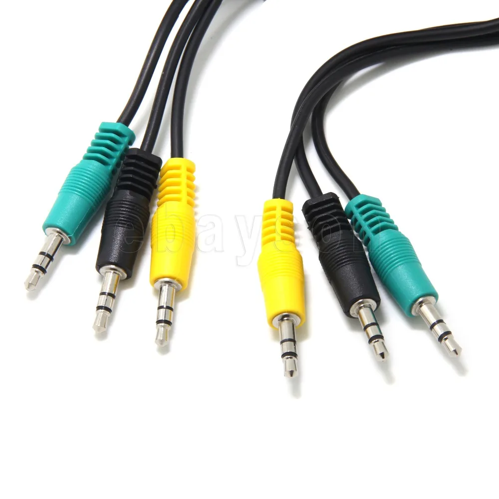 Logitech Z-680 Z5500 Z906 Speakers Color Coded 3 Minijack Plug Audio Cable 3.5mm