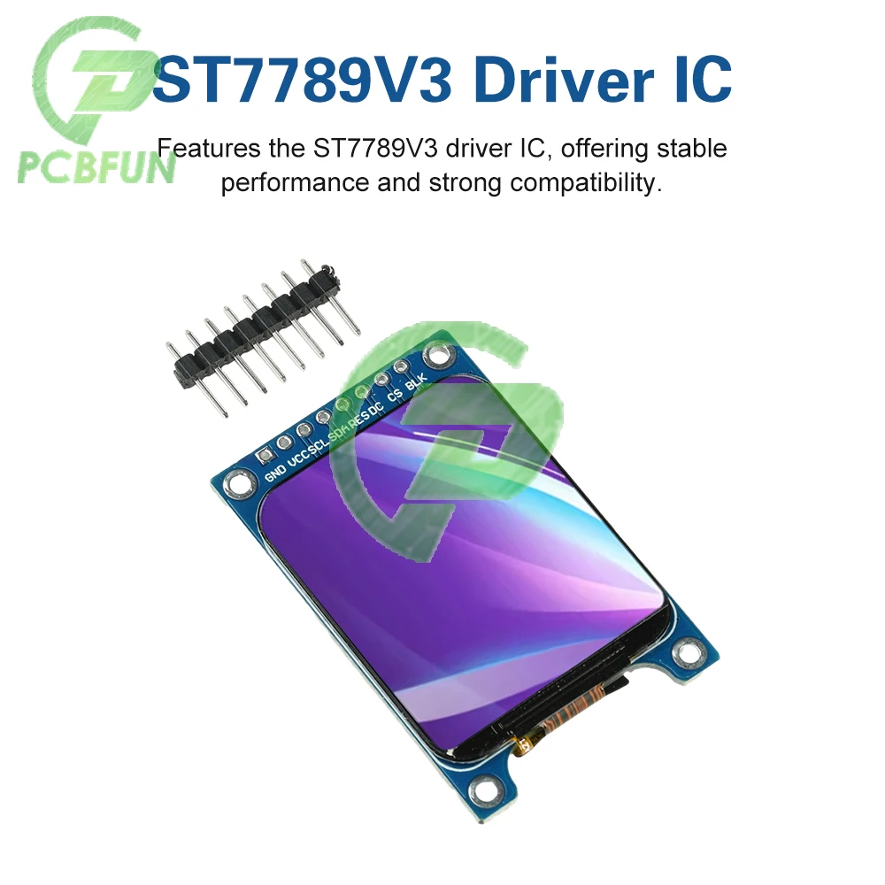 

8 pin 1.69 Inch TFT Display Module HD IPS LCD LED Screen 240X280 SPI Interface ST7789 Controller Electronic Kit For Arduino