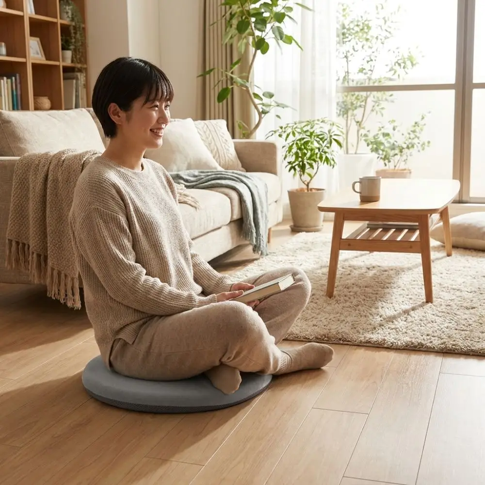 Non-Deforming Ultra Soft Round Sponge Cushion Cooling Thick Slow Rebound Cushion Breathable Portable Stool Cushion Car