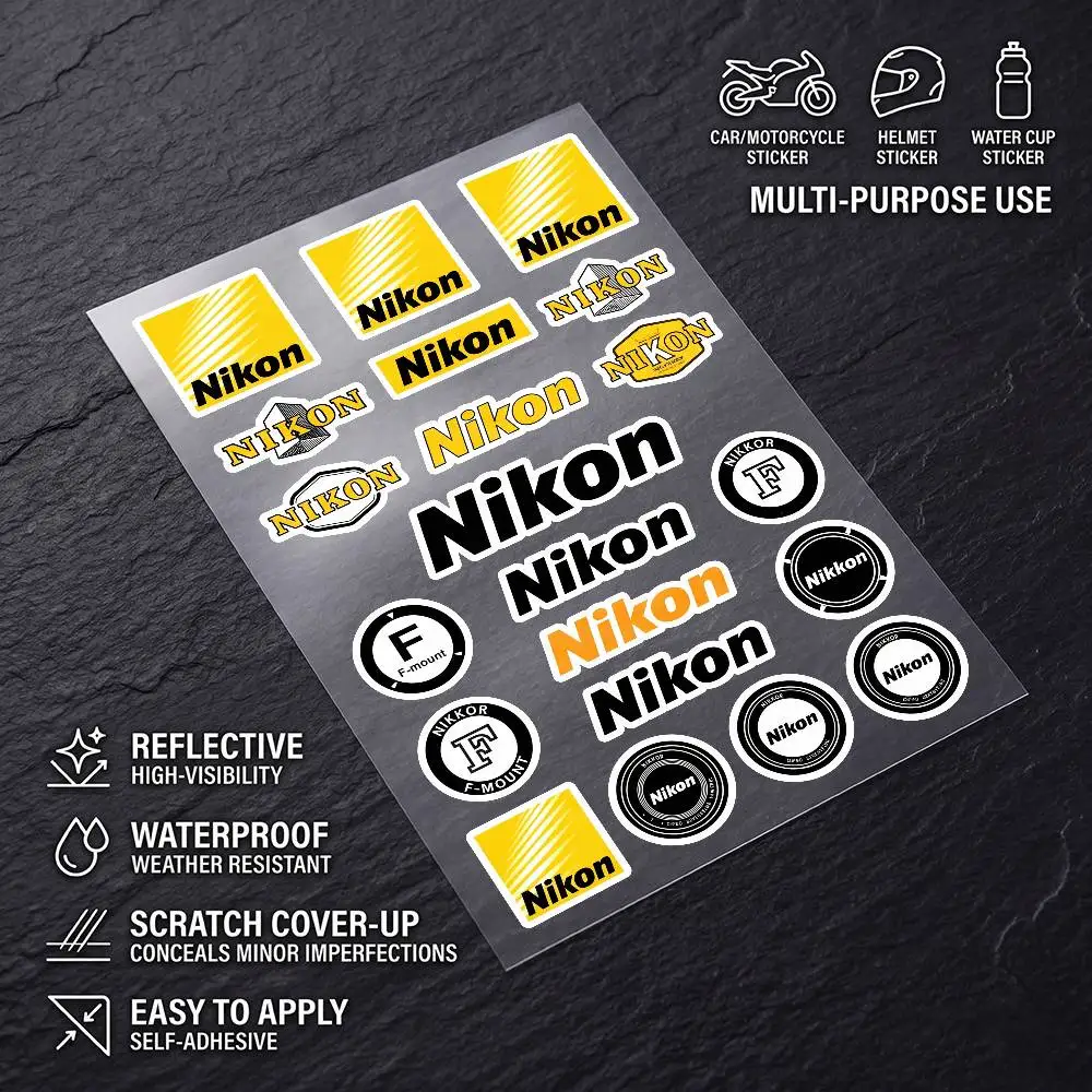 N-ik-on Safety Reflective Waterproof Auto Decal Scratch Cover Stickers Universal For Bike Helmet Mug Refrigerator