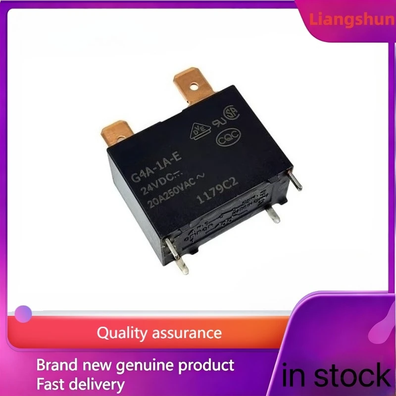 New 5pcs/lot  G4A-1A-E 24VDC 20A 4pins air conditioning relay