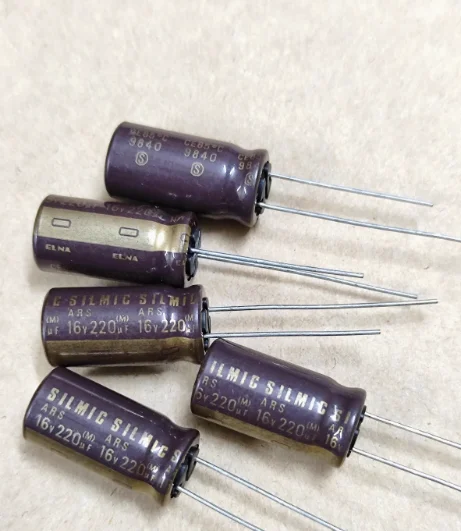 20pcs/lot Japanese original ELNA SILMIC ARS 16V 220UF 10X20mm audio electrolytic capacitors free shipping