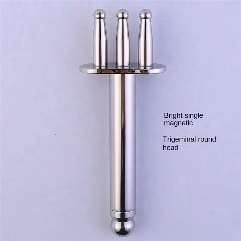 Beauty Magnetic Fork Point Meridian Massage Stick Three Round Head Magnets For Muscle Relaxation Lymphatic Drainage