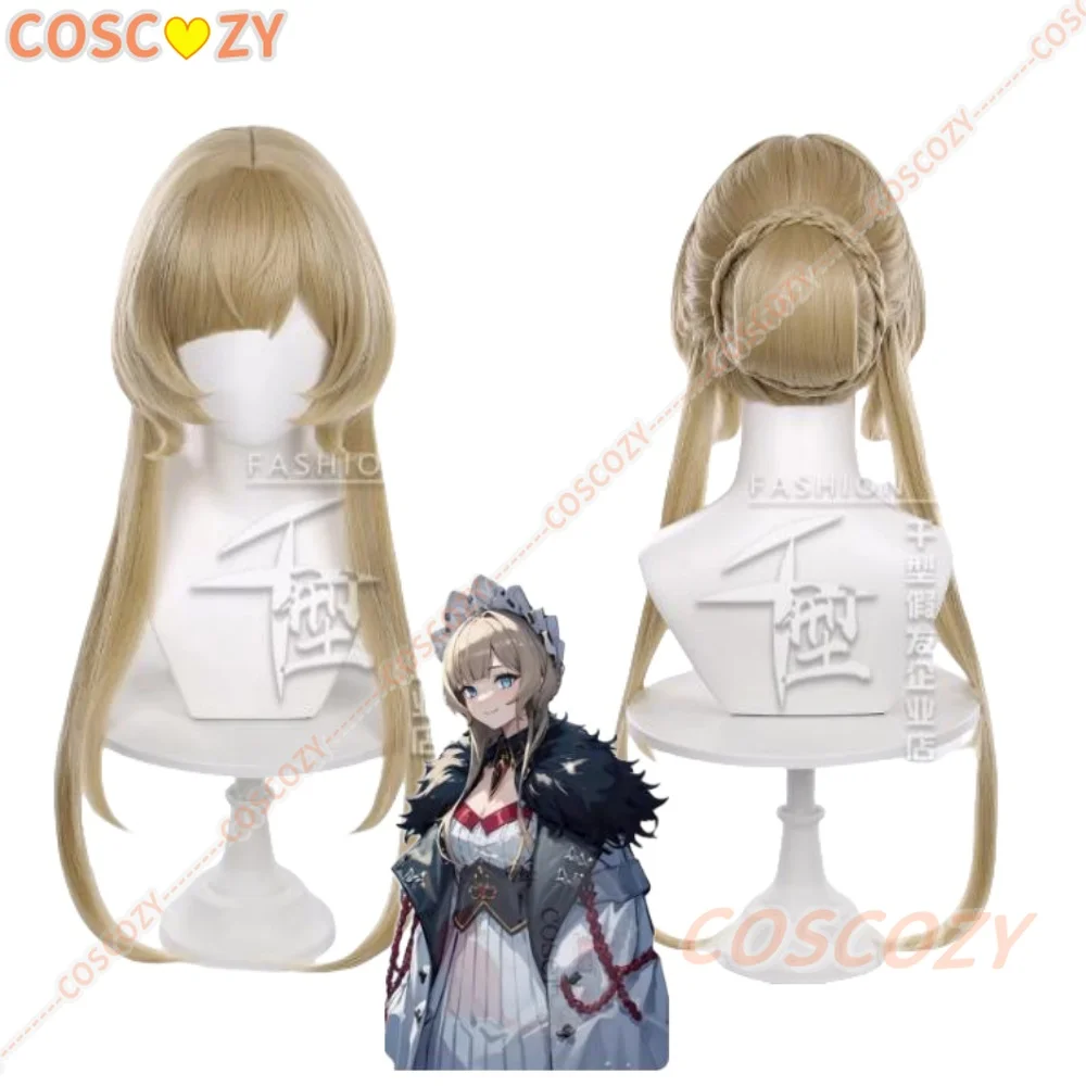 

Парик для косплея Sandrone Genshin Impact Marionette, длинные светлые волосы, одиннадцать Fatui Harbingers, парики для вечеринки на Хэллоуин для женщин и девочек