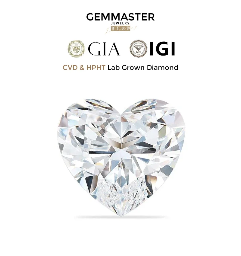 

Lab Grown Diamond Heart cut with IGI GIA certificate Loose Diamond Custom Jewelry CVD HPHT Lab Diamond