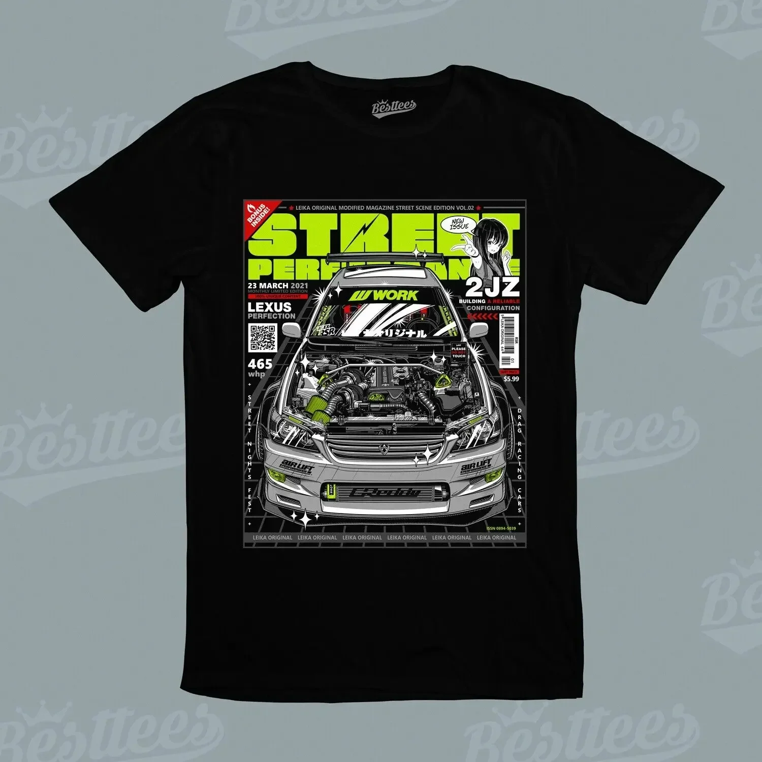 Camiseta de Manga japonesa Anime IMPORT TUNE Street Racing Racer Drifting Sports Car