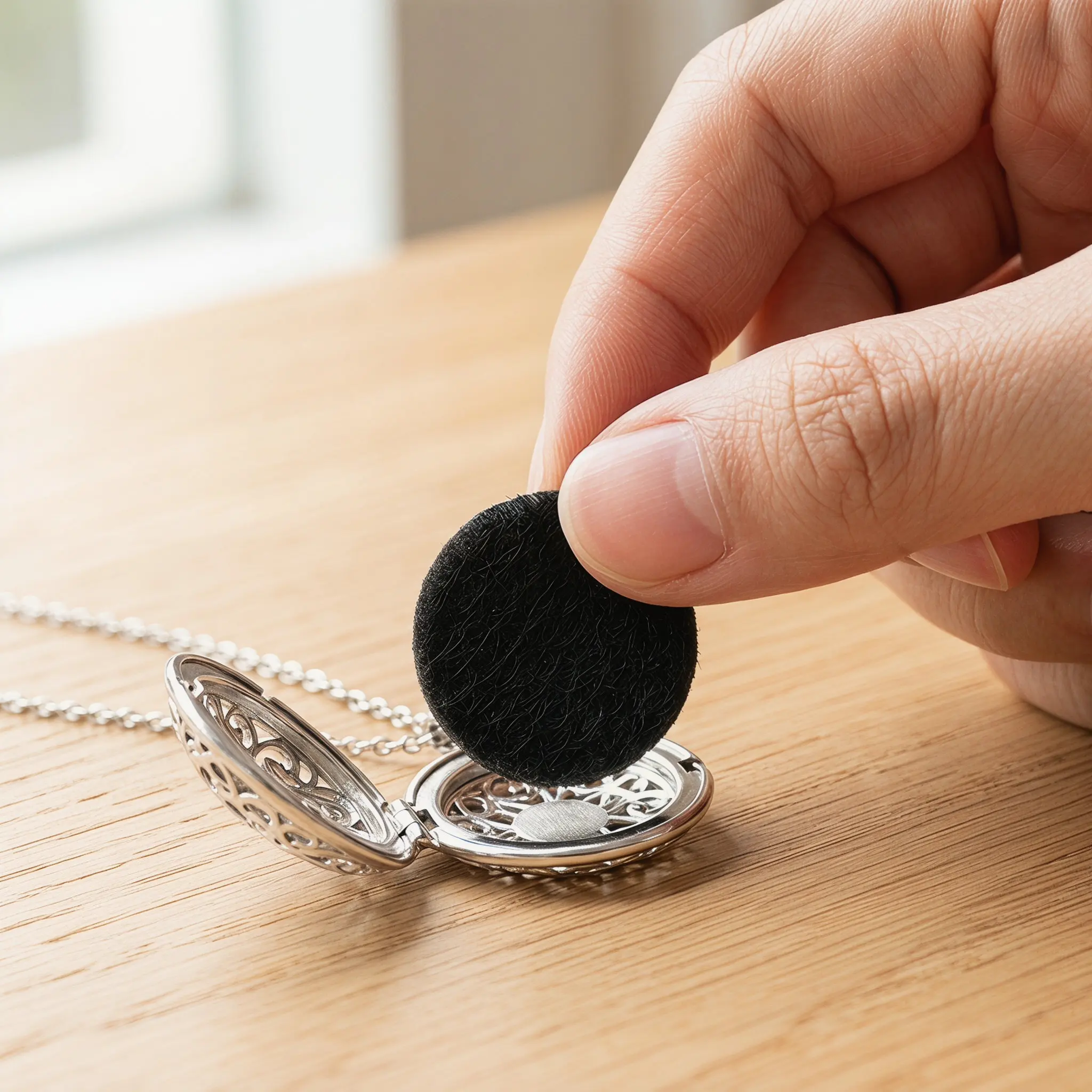 50pcs Black Aromatherapy Cotton Pads for Necklace Diffuser Essential Oil Air Freshener Car Mini Refill Pad Accessories