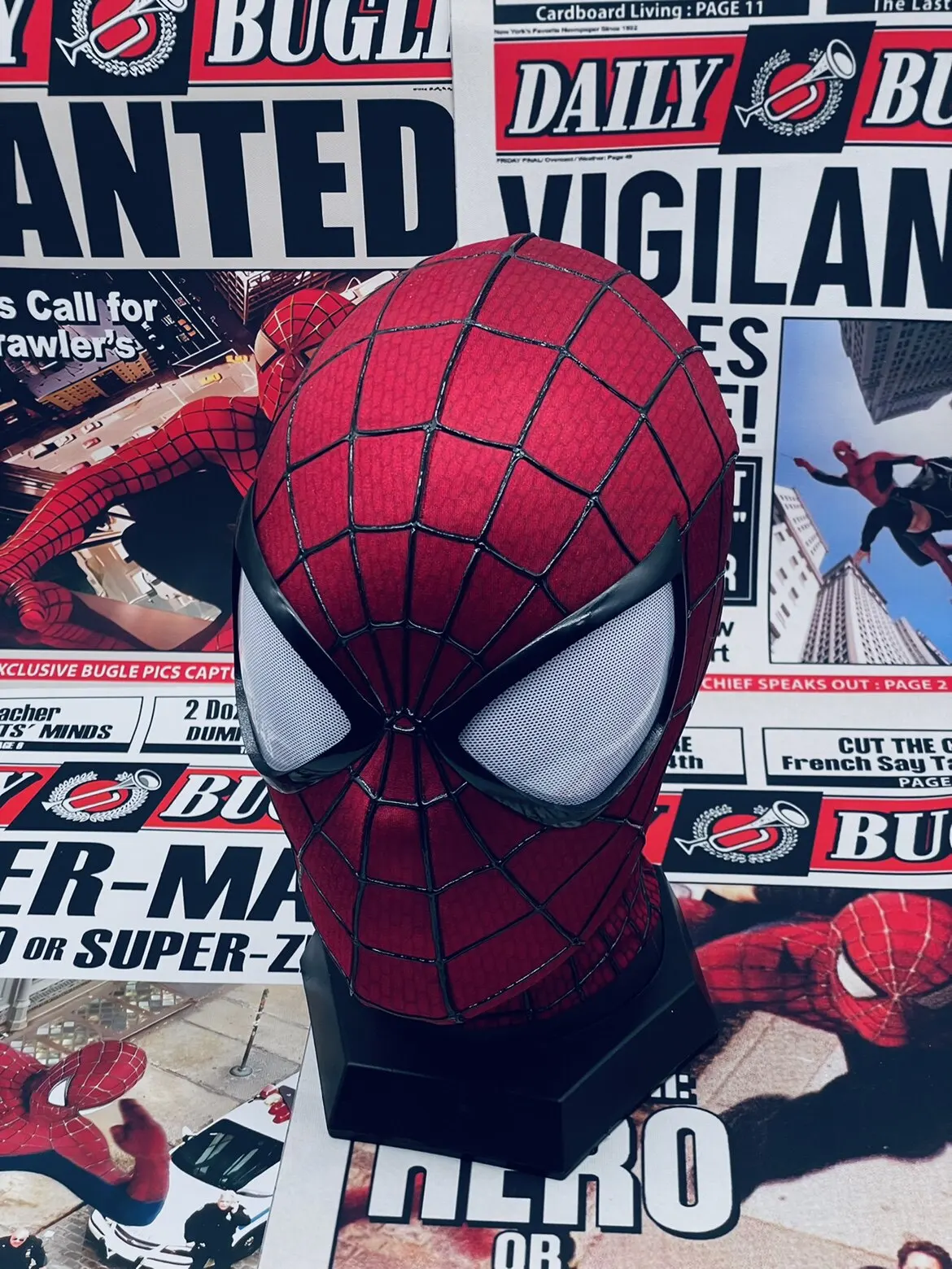 Handgefertigte Spider-Man 2 Filmgenaue Garfield-Version Cosplay-Maske Peter Parker Handwerkskunst Sammlerstück für Geburtstagsgeschenke – Detail 9