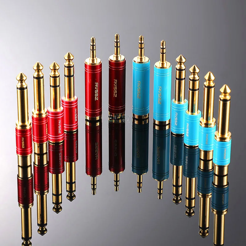 6.35mm to 3.5mm Gold-Plated Audio Adapter Male to Female / Female to Male for Guitar, Microphone, Headphone, Amp - Hi-Fi Sound