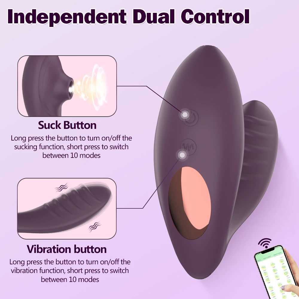 Clitoral Sucking Vibrator Sucker Vagina Vacuum Stimulator Nipple Massager Wearable APP Bluetooth Remote G Spot Sex Toy for Women