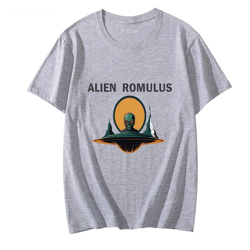 Kaus gambar Alien Romulus kaus katun kualitas tinggi baju komik Punk atasan kaus uniseks untuk musim semi/musim panas