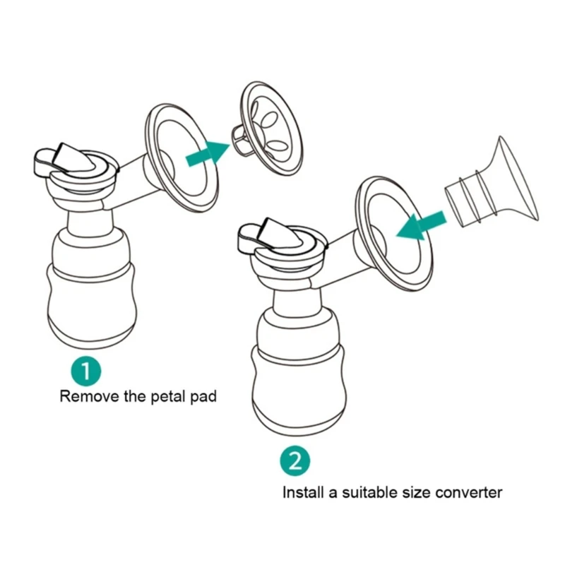 67JC Electric Breastpump Flange Insert Seamless Shield Narrow Nipple Tunnel Connector